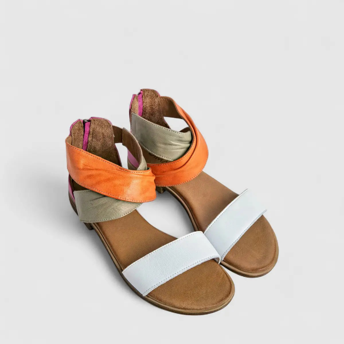 Dimato Ladies Leather Comfort Sandal 002.8548 Multi DS232