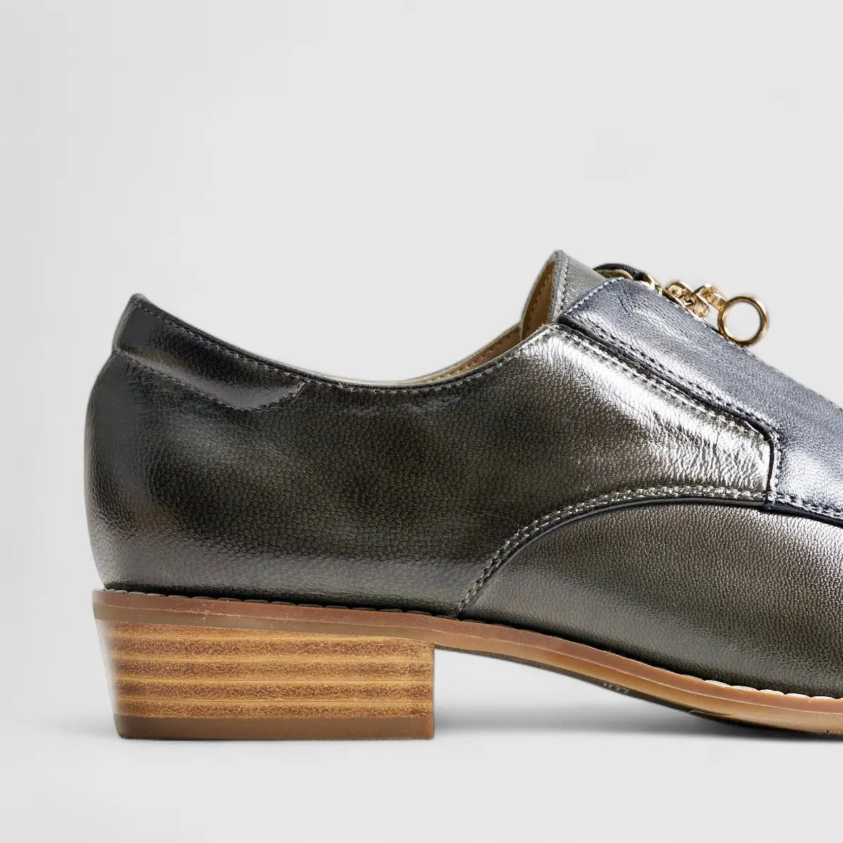 Bulbul Leather Lace Up Black/Blue HA2514 Oxfords | familyshoecentre