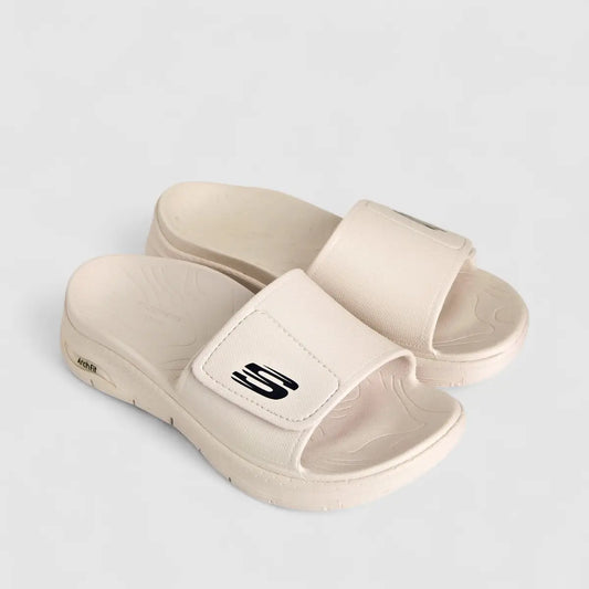 Skechers Men's Comfort Slide Arch Fit Foamies 243159 White SM117