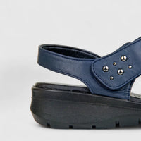 Hush Puppies Soft Style Ladies Comfort Sandal Obamia Mono SSL01558 Navy SS378