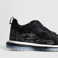 Eternal Ladies Leather Sneaker Black 1703242 Sneakers | familyshoecentre