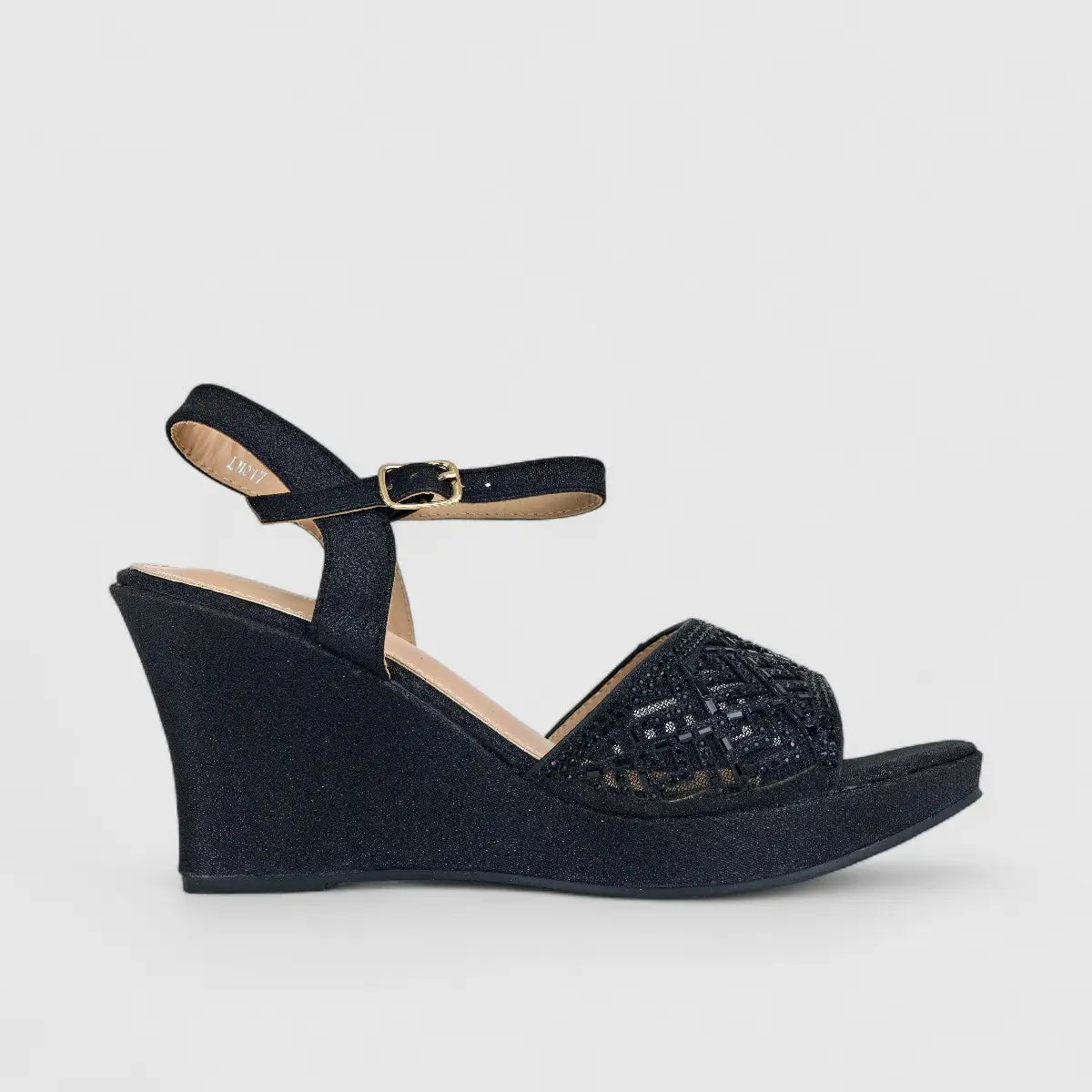 Bulbul Ladies Evening Wedge LU017 Black