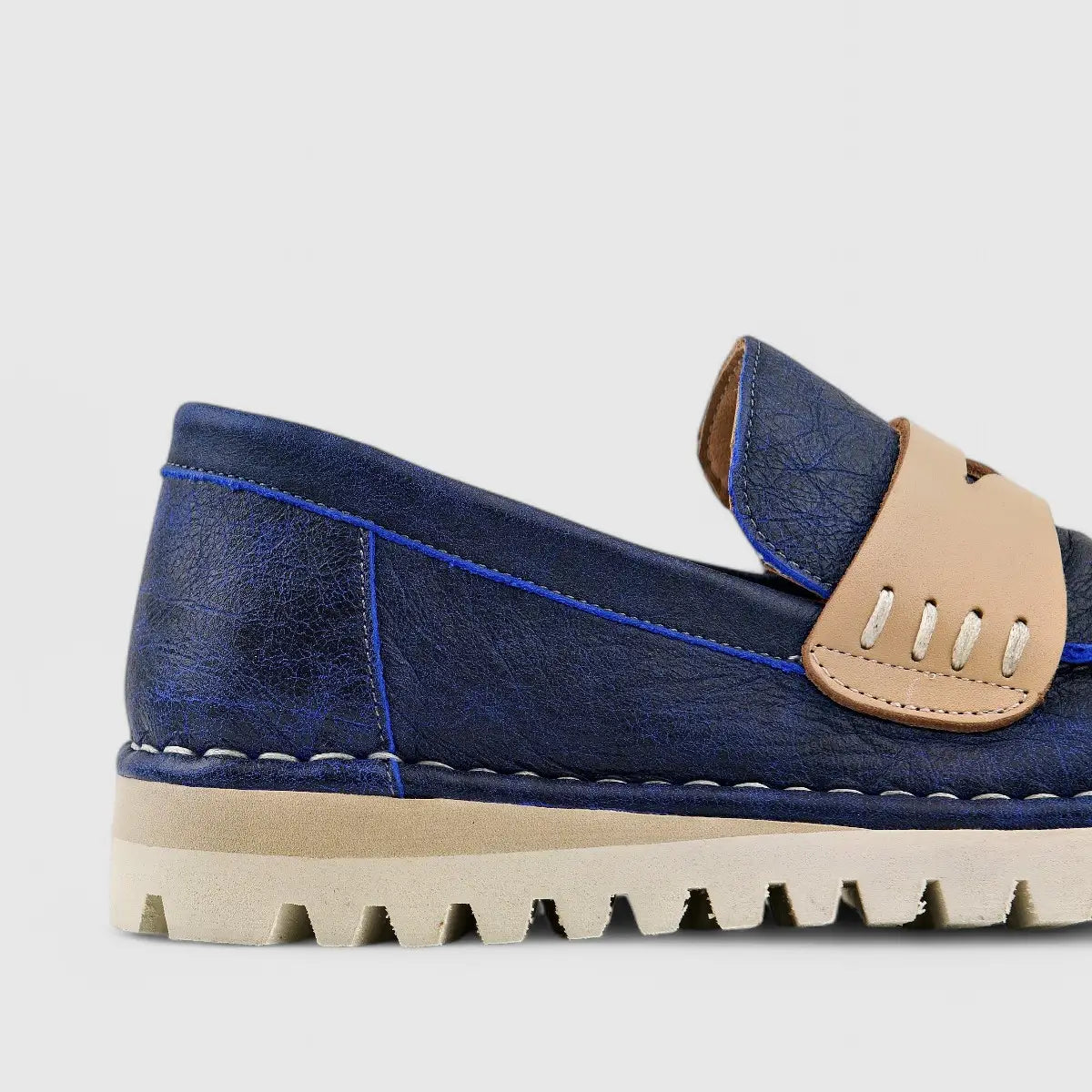 Modelle Leather Casual Sneaker Blue 29821 Sneakers | familyshoecentre