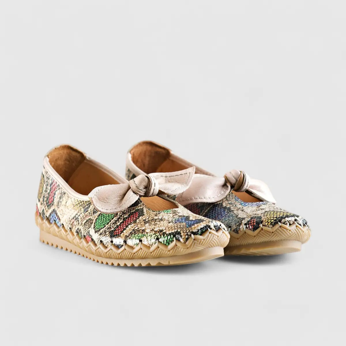 Karyoka Comfort Leather Casuals 5403 Snake Multi Sandals | familyshoecentre