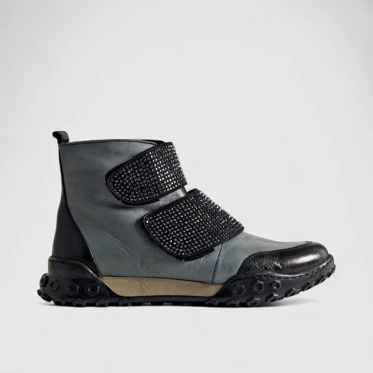 Karyoka Comfort Leather Boots 3556 Grey Boots | familyshoecentre