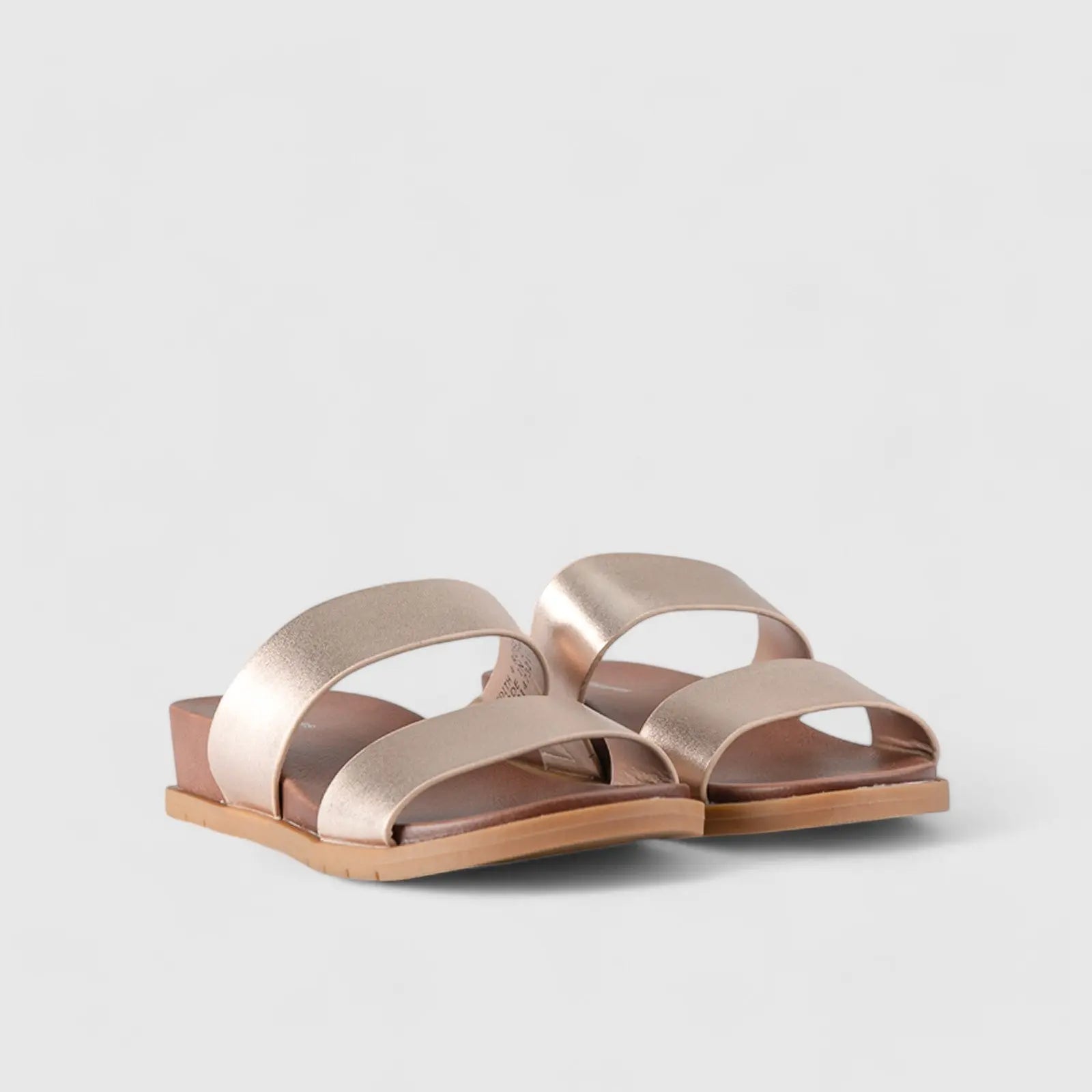 Edith Comfort Slide Sandals Rosegold 01374 Sandals | familyshoecentre
