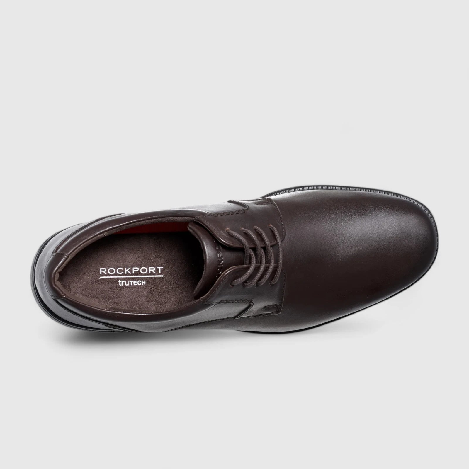 Rockport Charles Road Plain Toe Lace Up Comfort Shoe Brown Oxfords | familyshoecentre