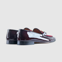 Elitto Dress Loafers 11457 Burgandy Loafers | familyshoecentre