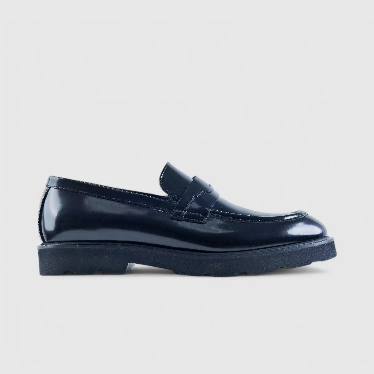 Enrico Cavalli Chunky Sole Dress Loafers 6975 Black Loafers | familyshoecentre