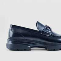 Enrico Cavalli Chunky Sole Dress Loafers 7504 Black Loafers | familyshoecentre