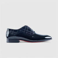 Enrico Cavalli Dress Lace Up 3982-06 Black Patent Oxfords | familyshoecentre