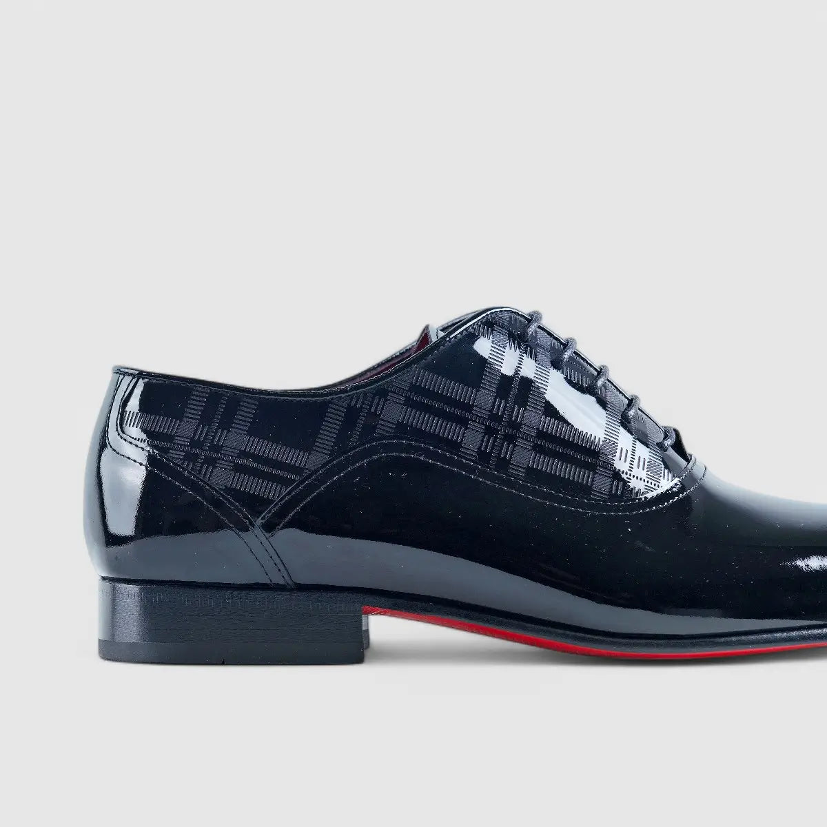 Enrico Cavalli Dress Lace Up 3982-06 Black Patent Oxfords | familyshoecentre