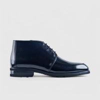 Enrico Cavalli Dress Lace Up Ankle Boot 6882 Black Hi Shine Oxfords | familyshoecentre