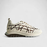 Eternal Ladies Leather Sneaker Beige Print 1763057 Sneakers | familyshoecentre