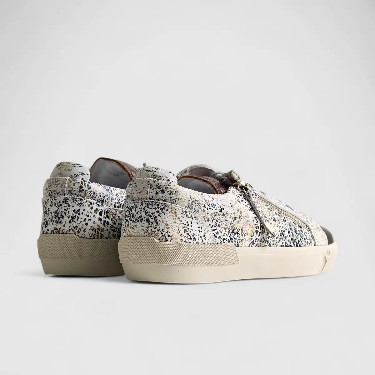Eternal Ladies Leather Sneaker Gold Platin Hologram 204A3032D Sneakers | familyshoecentre