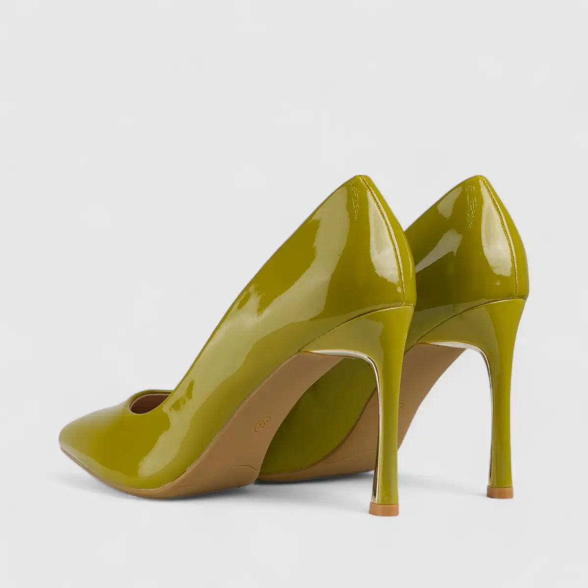 Bulbul Stiletto Court Shoe Green LI007 Heels | familyshoecentre