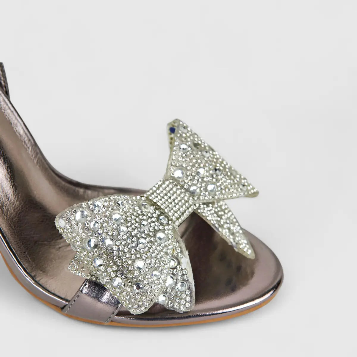 Bulbul Ladies Evening Heel Sandal LU019 Pewter