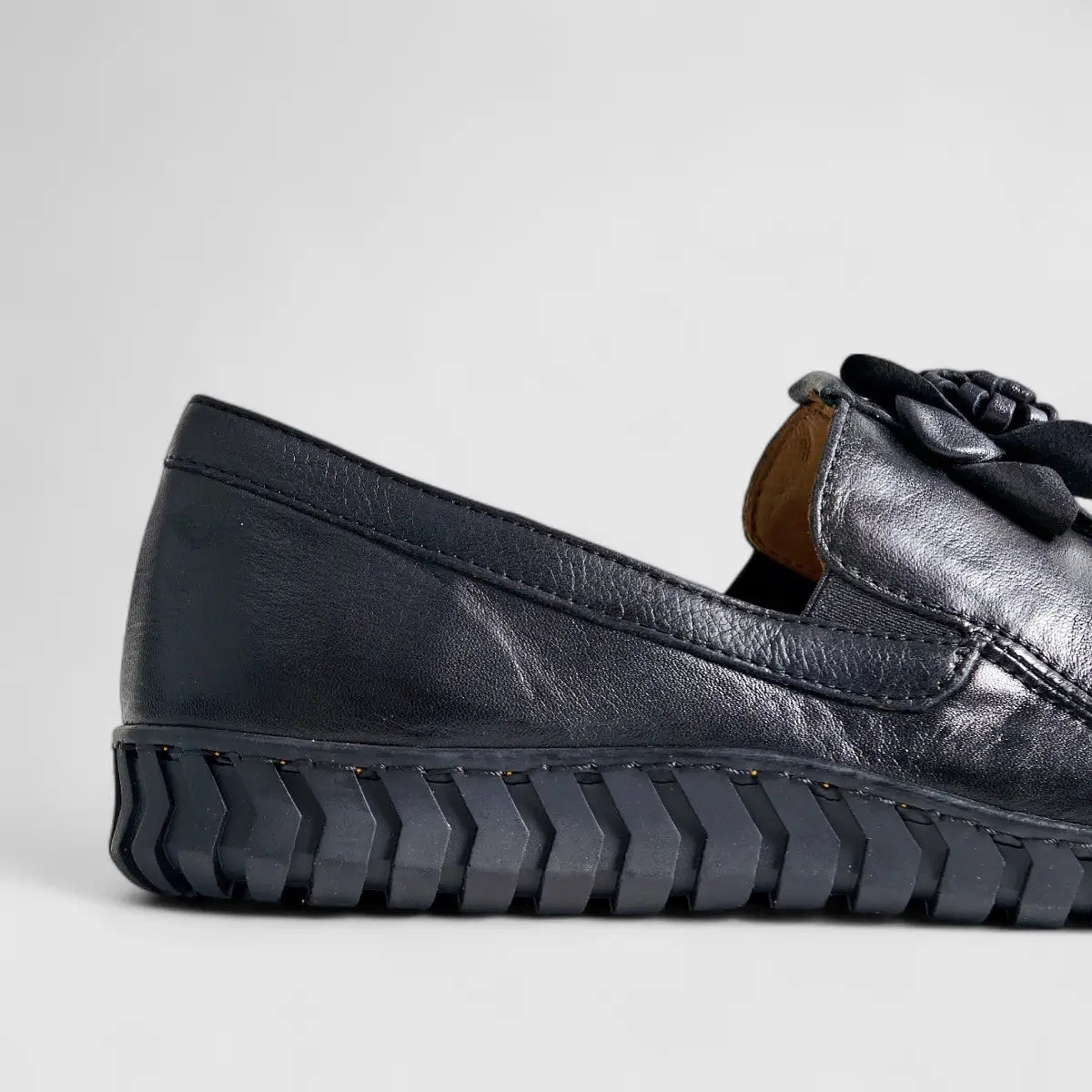 Karyoka Comfort Leather Casual 3060 Black Oxfords | familyshoecentre