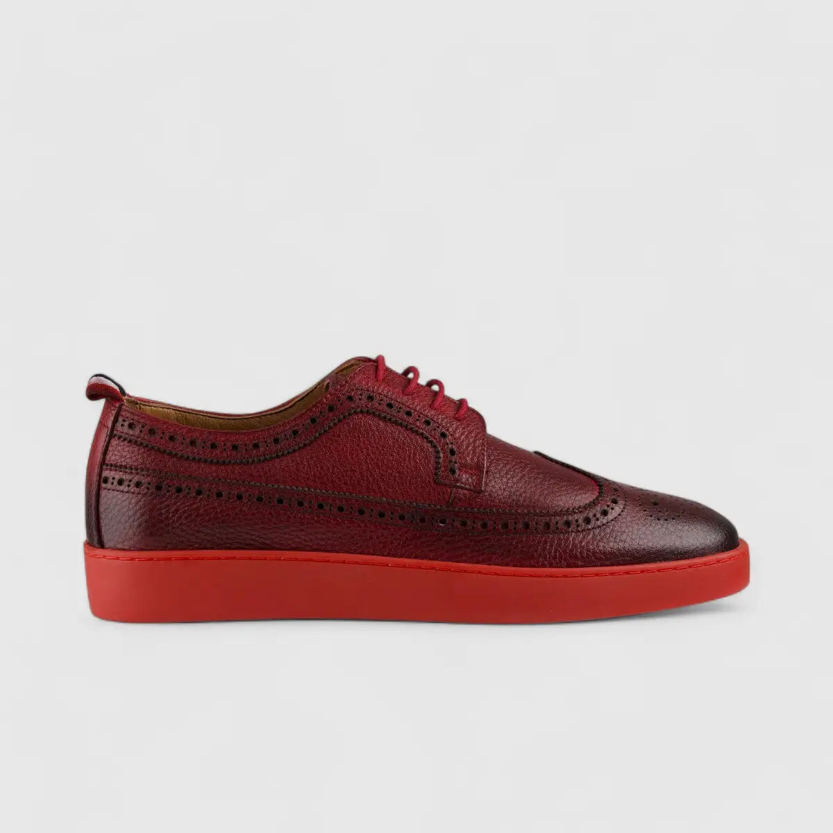 Formales Lace Up Leather Sneaker Red 4346 Oxfords | familyshoecentre