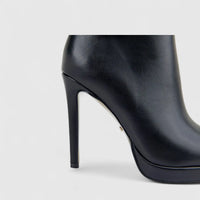 Bulbul Ladies Stiletto Heel Ankle Boot Black CAR26-4