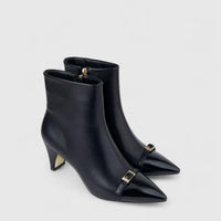 Bulbul Ladies Low Heel Ankle Boot Black CAR26-9