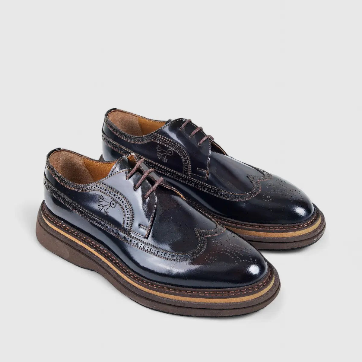 Bulletti Chunky Sole Oxfords Brown 124-30 BC24 Oxfords | familyshoecentre