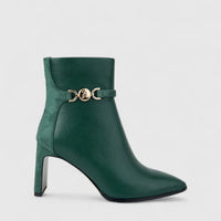 Bulbul Ladies Block Heel Ankle Boot Green CAR26-12