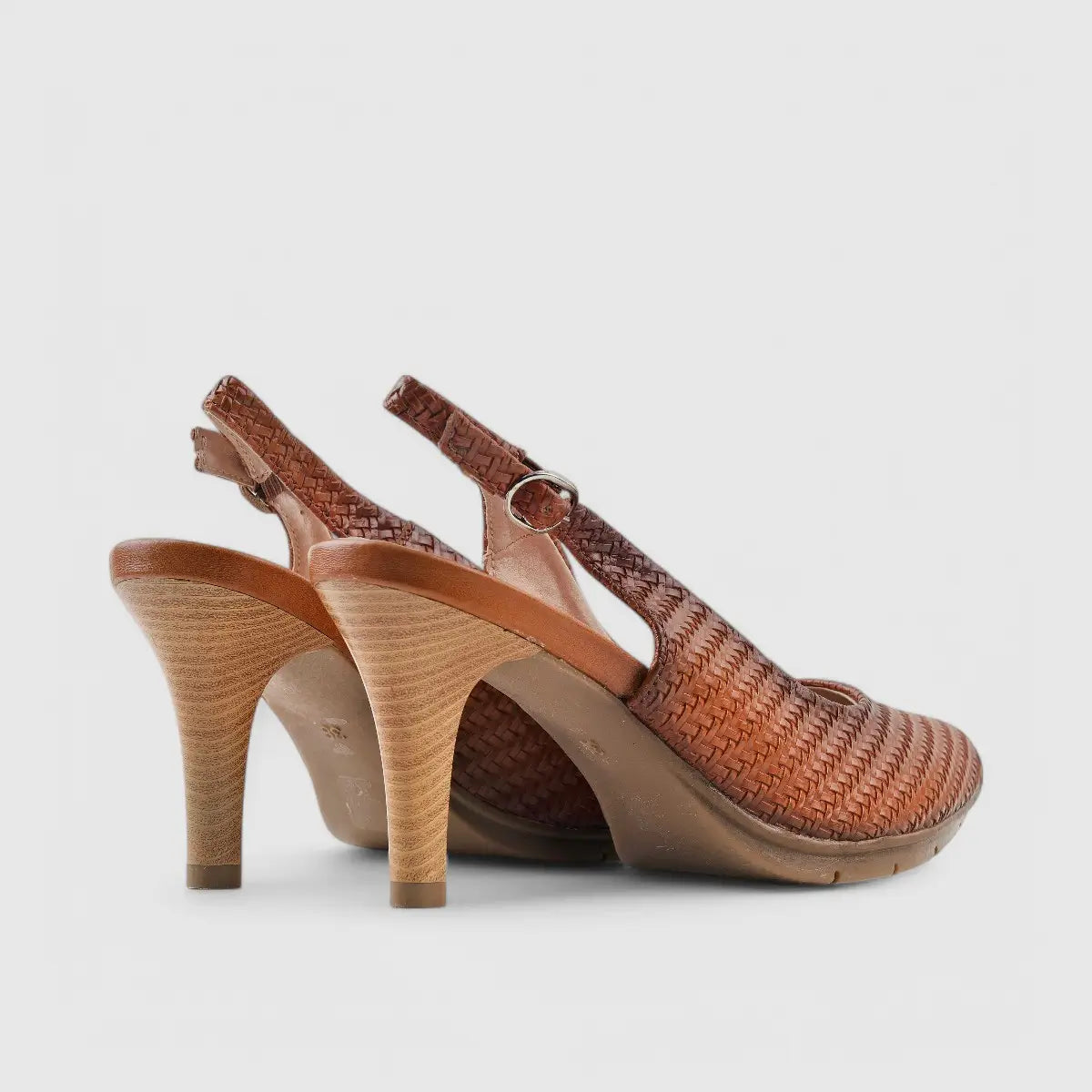 Soft Style By Hush Puppies Utara Sling Back Court Tan  01536 Heels | familyshoecentre