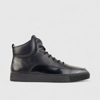 Babucci Men's Leather Hi Top Sneaker B131688L38-1 BAB029 Black
