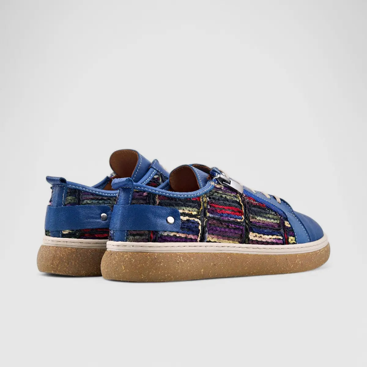 Dimato Leather Casual Sneaker Blue 003.1545 Sneakers | familyshoecentre