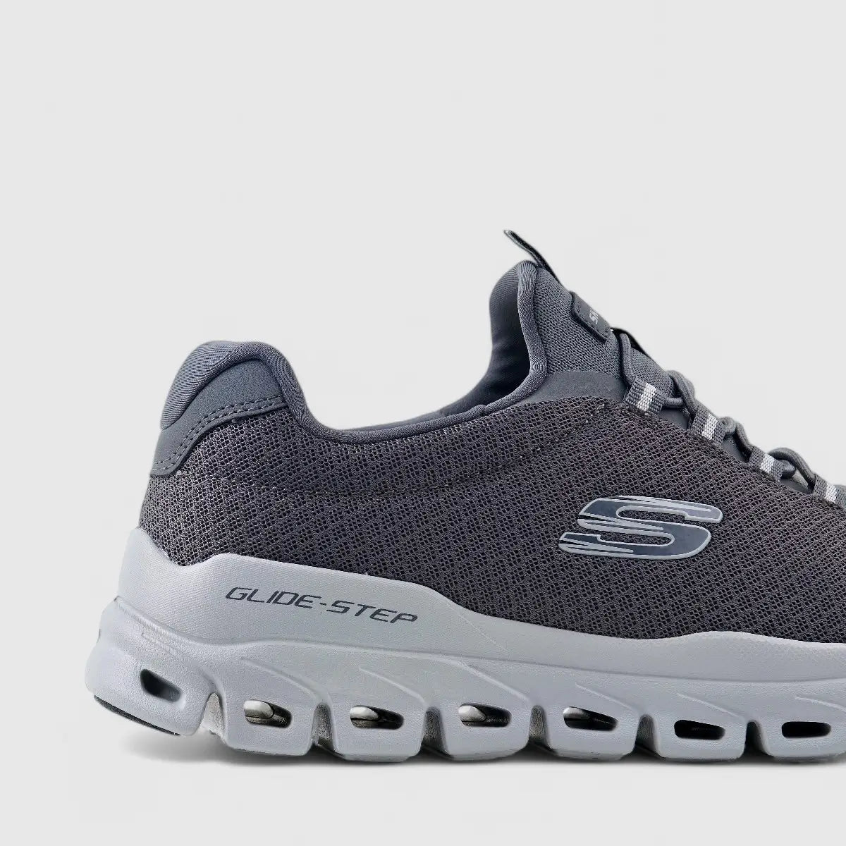 Skechers Mens Glide Step Grey 233012 Sneakers | familyshoecentre