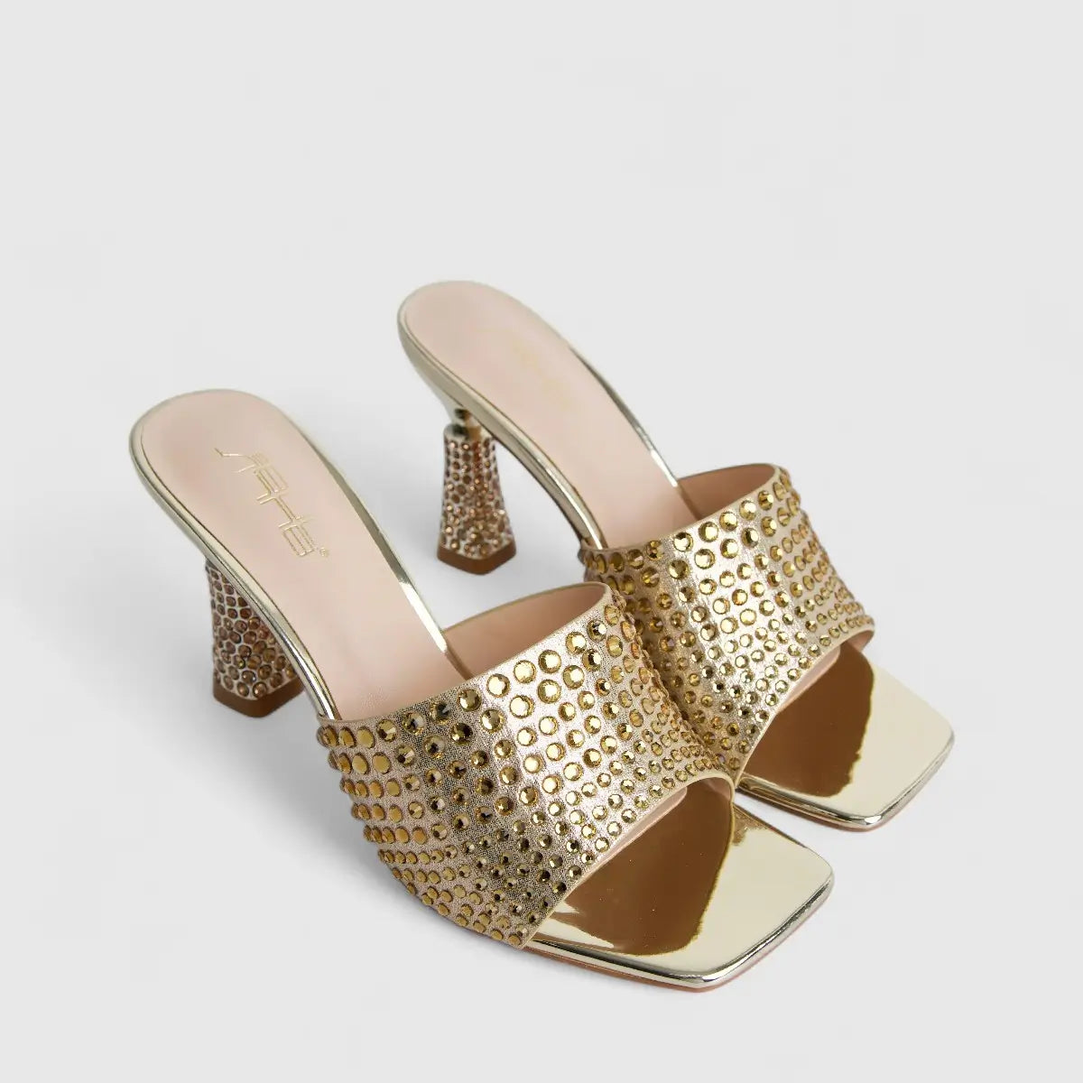 Bulbul Ladies Evening Sandal Gold HAR065