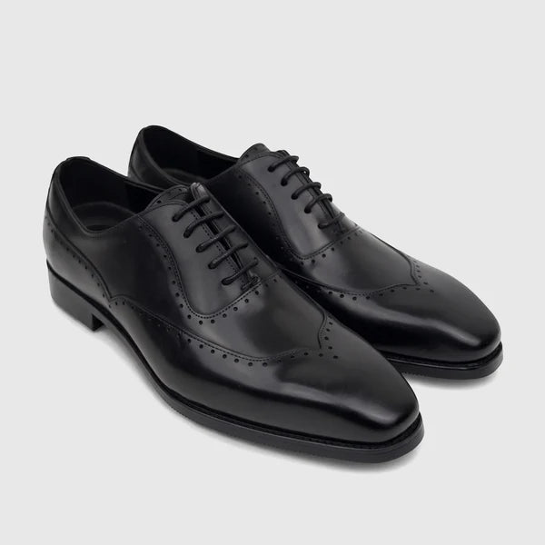 Fabino Men's (UK5 TO UK12) Dress Leather Lace Up M3220205 Black FB30