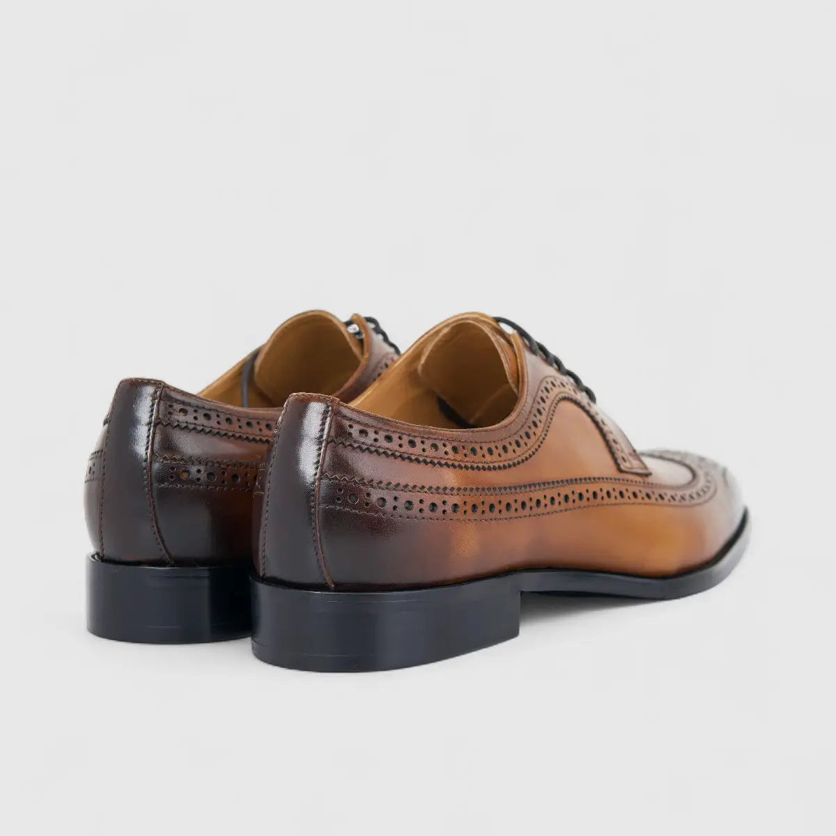 Fabino Men's (UK5 TO UK12) Leather Lace Up Brogue M3220174 Tan FB15