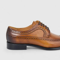 Fabino Men's (UK5 TO UK12) Leather Lace Up Brogue M3220174 Tan FB15