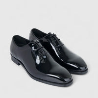 Fabino Men's (UK5 TO UK12) Leather Lace Up M3220155 Black Patent FB4