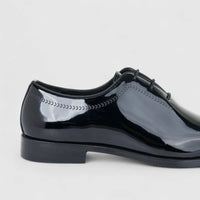 Fabino Men's (UK5 TO UK12) Leather Lace Up M3220155 Black Patent FB4