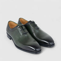 Fabino Men's (UK5 TO UK12) Leather Lace Up M3220155 Green FB9
