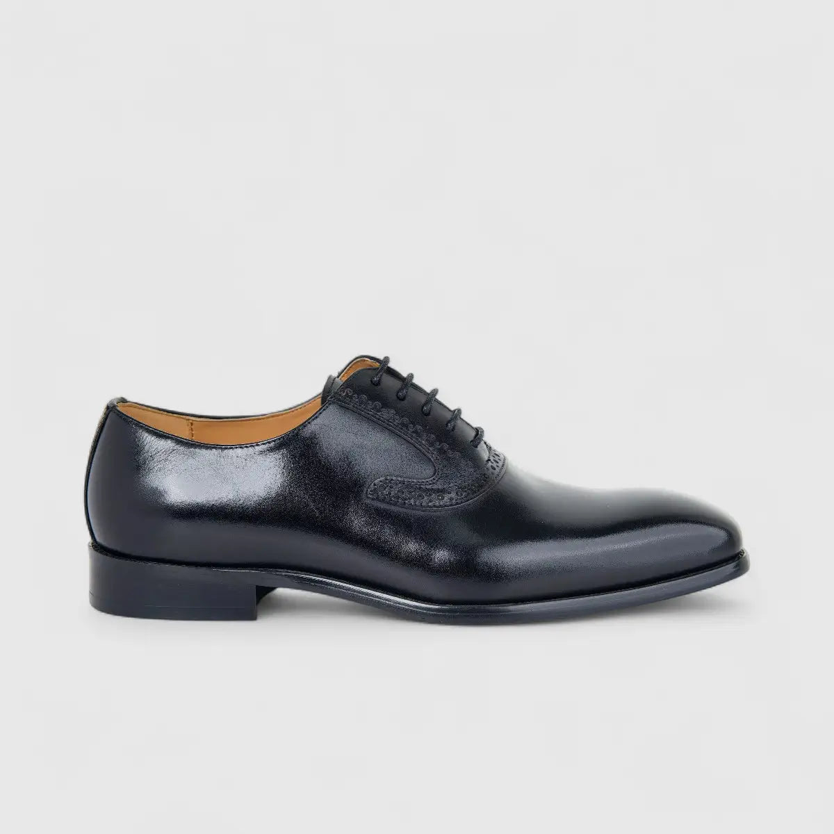 Fabino Men's (UK5 TO UK12) Leather Lace Up M3220187 Black FB1