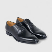 Fabino Men's (UK5 TO UK12) Leather Lace Up M3220187 Black FB1