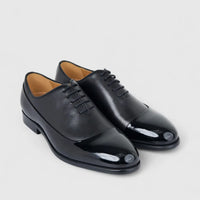 Fabino Men's (UK5 TO UK12) Leather Lace Up M3220189 Black FB2