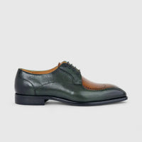 Fabino Men's (UK5 TO UK12) Leather Lace Up M3220190 Green Multi FB3