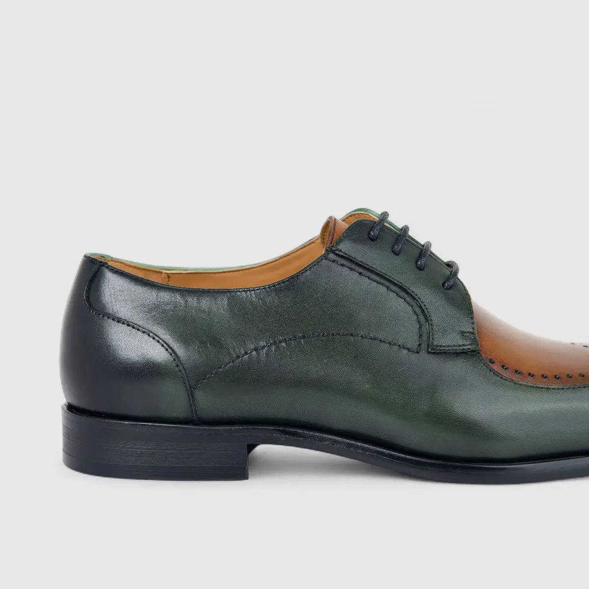 Fabino Men's (UK5 TO UK12) Leather Lace Up M3220190 Green Multi FB3