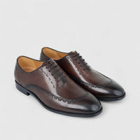 Fabino Men's (UK5 TO UK12) Leather Lace Up M3220191 Brown FB6