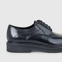 Fabino Men's (UK5 TO UK12) Chunky Sole Leather Lace Up M3220201 Black FB18