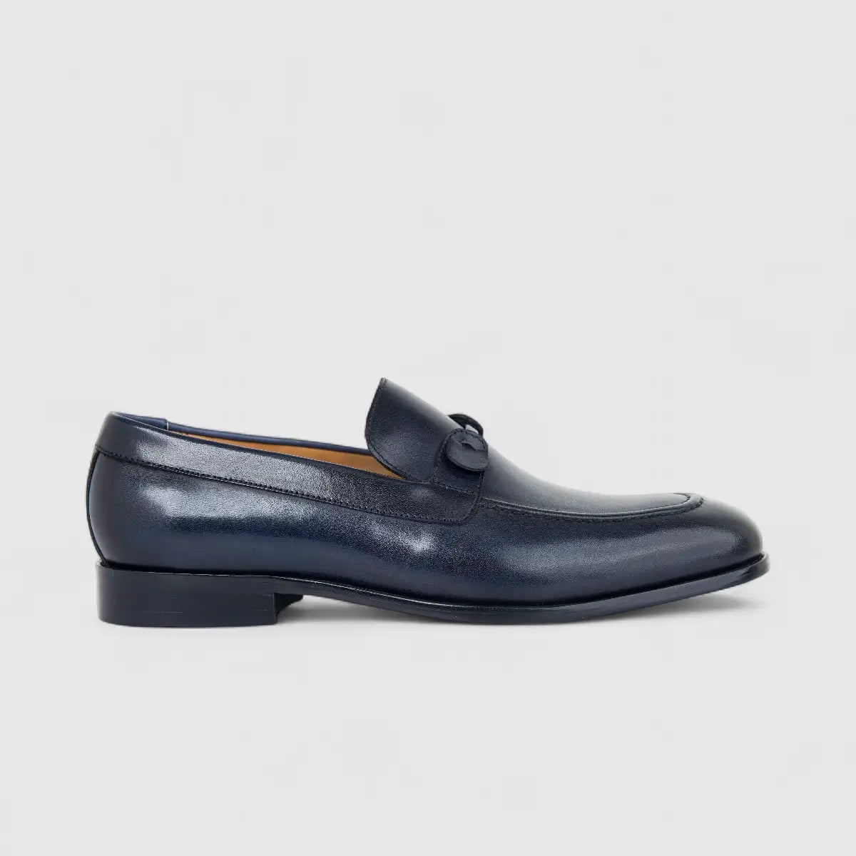 Fabino Men's (UK5 TO UK12) Leather Slip On M3220195 Dark Blue FB16