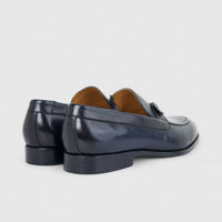 Fabino Men's (UK5 TO UK12) Leather Slip On M3220195 Dark Blue FB16