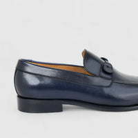 Fabino Men's (UK5 TO UK12) Leather Slip On M3220195 Dark Blue FB16