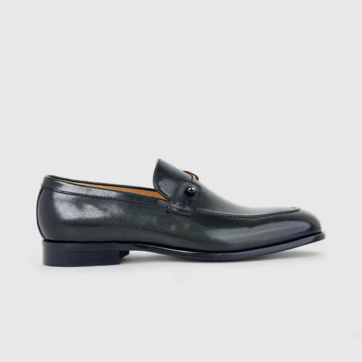 Fabino Men's (UK5 TO UK12) Leather Slip On M3220199 Green FB22