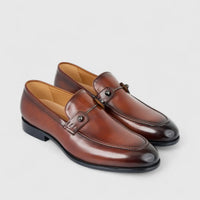Fabino Men's (UK5 TO UK12) Leather Slip On M3220199 Tan FB21